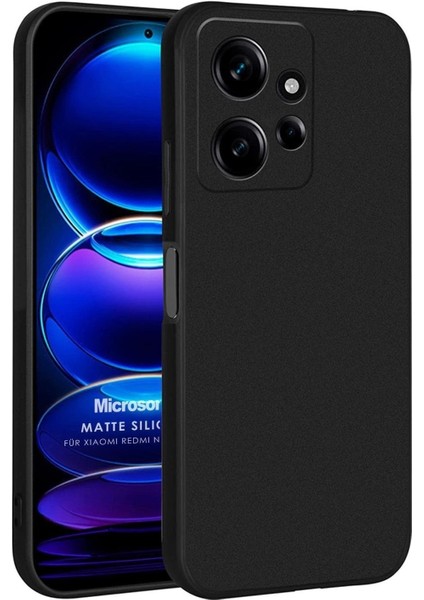 Matte Silicone Xiaomi Redmi Note 12 4g İçin Kılıf Siyah