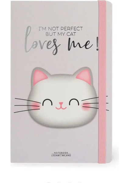 Kitty 120 Gr. Beyaz Kağıt Çizgili Defter Meow