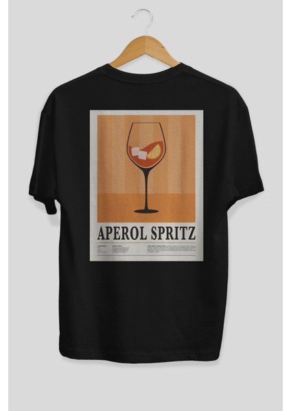 Aperol Spritz 8 Arka Baskılı Oversize T-Shirt Erkek Kadın Unisex %100 Pamuk Bisiklet Yaka Tişort fiyatları