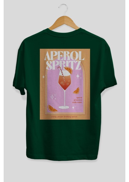Aperol Spritz 2 Arka Baskılı Oversize T-Shirt Erkek Kadın Unisex %100 Pamuk Bisiklet Yaka Tişort fiyatları