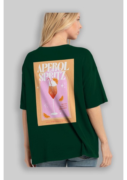 Aperol Spritz 2 Arka Baskılı Oversize T-Shirt Erkek Kadın Unisex %100 Pamuk Bisiklet Yaka Tişort fırsatları