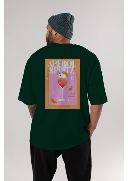 Aperol Spritz 2 Arka Baskılı Oversize T-Shirt Erkek Kadın Unisex %100 Pamuk Bisiklet Yaka Tişort indirimleri