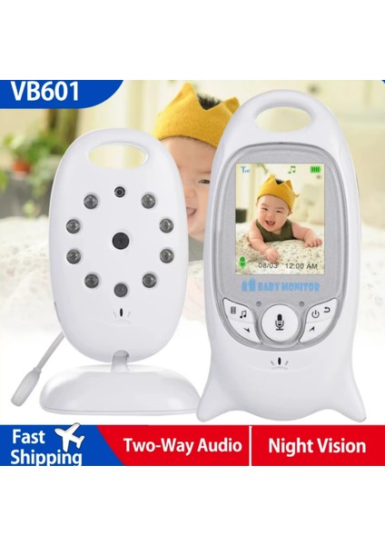 VB01 Kablosuz Video Bebek Izleme Monitörü Renkli Güvenlik Kamera 2 Yönlü Gece Görüş Kızılötesi