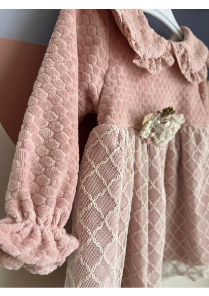 Fukukumbaby Fistolu Kadife Elbise Gül Kurusu fiyatları