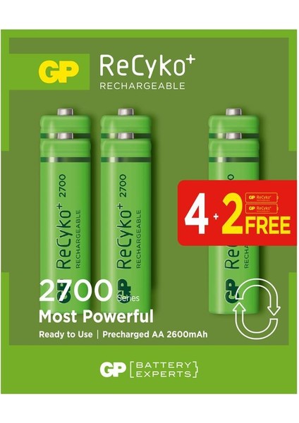 Aa 2600 Mah Şarjlı Kalem Pil 4+2'li Paket GP270AAHCE4-2
