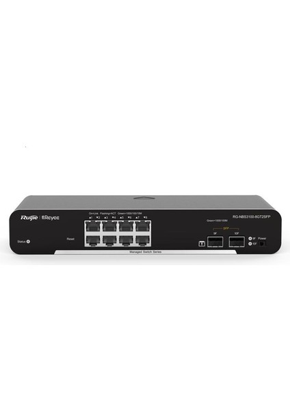 RG-NBS3100-8GT2SFP 8-Port Gigabit L2 Managed Switch, 8 Gigabit RJ45 Ports,2 Sfp Slots