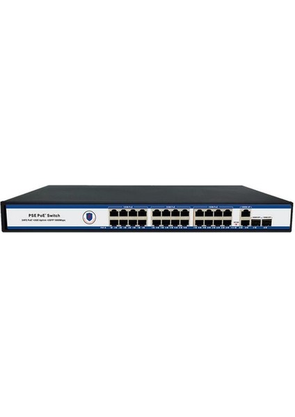 NVC-PSE2422G 24 Port Poe+ 10-100 Mbps 2 Port 10-100-1000 Mbps Uplink 2 Port Sfp Switch 300W