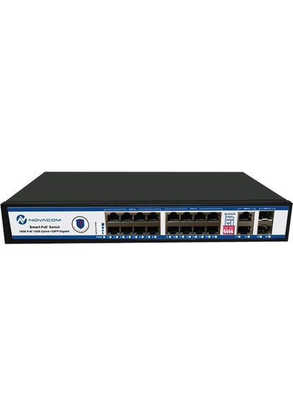 NVC-PSEG1622 16 Port Poe+ 10-100-1000 Mbps 2 Port 10-100-1000MBPS Uplink 2 Port Sfp Switch 300W