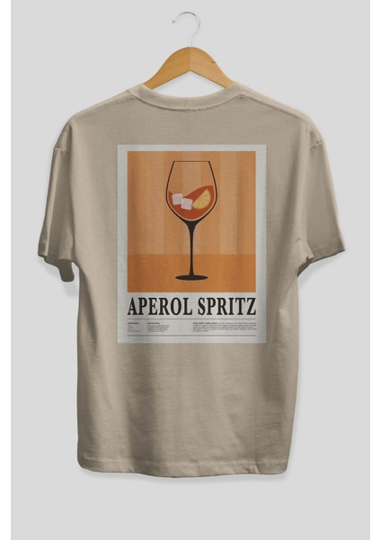 Aperol Spritz 8 Arka Baskılı Oversize T-Shirt Erkek Kadın Unisex %100 Pamuk Bisiklet Yaka Tişort fiyatları