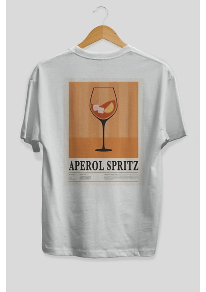 Aperol Spritz 8 Arka Baskılı Oversize T-Shirt Erkek Kadın Unisex %100 Pamuk Bisiklet Yaka Tişort fiyatları