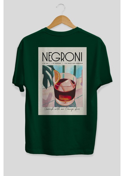 Negroni 4 Arka Baskılı Oversize T-Shirt Erkek Kadın Unisex %100 Pamuk Bisiklet Yaka Tişort fiyatları