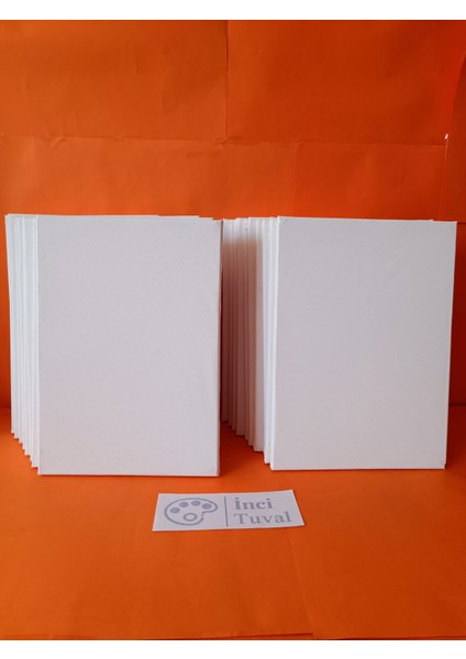 20 Adet 25 x 35 cm Öğrenci Tuval Arkadan Zımbalı College Kalite Ön Yüz Astarlı Çocuk Tuvali Workshop
