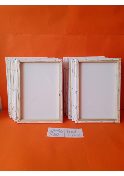 10 Adet 25 x 35 cm Öğrenci Tuval Arkadan Zımbalı College Kalite Ön Yüz Astarlı Çocuk Tuvali Workshop
