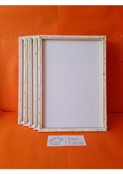 5 Adet 35 x 50 cm Öğrenci Tuval Arkadan Zımbalı College Kalite Ön Yüz Astarlı Çocuk Tuvali Workshop