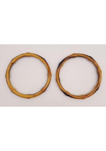 Çanta Aksesuar Bambu Görünümlü 11 cm Çapında Plastik Çift Sap fiyatları