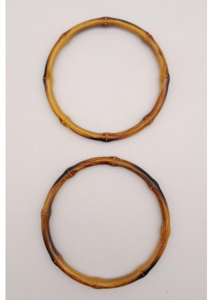 Çanta Aksesuar Bambu Görünümlü 13 cm Çapında Plastik Çift Sap modelleri