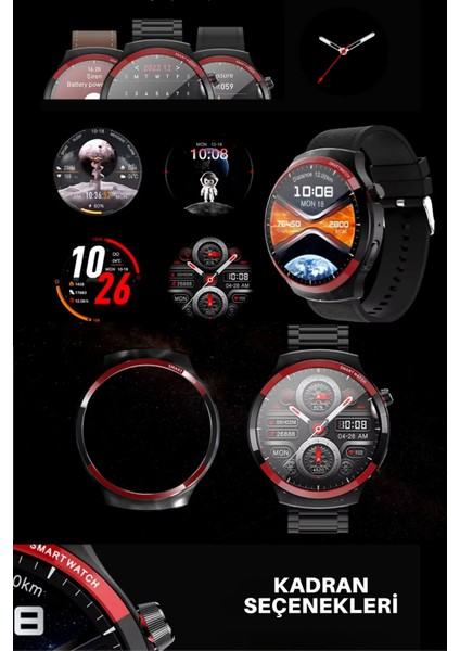 HW16 Max Yuvarlak Spor Akıllı Saat Amoled Ekran Kasa Korumalı Huawei Samsung Xiaomi Apple iPhone Uyumlu fırsatları