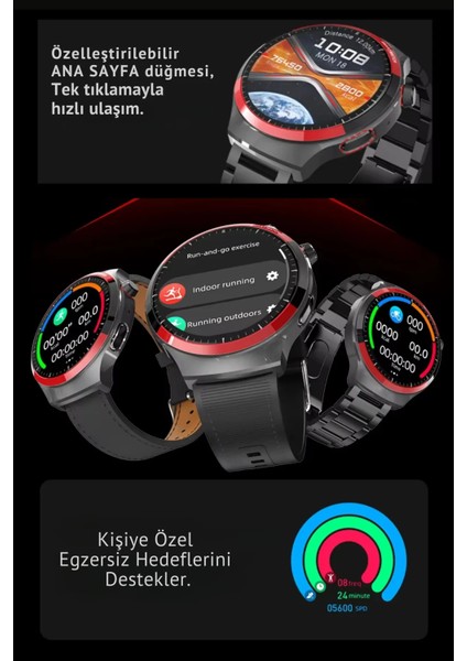 HW16 Max Yuvarlak Spor Akıllı Saat Amoled Ekran Kasa Korumalı Huawei Samsung Xiaomi Apple iPhone Uyumlu indirimleri