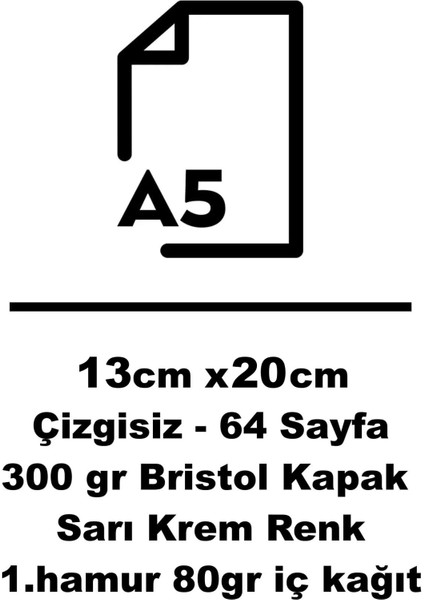 7'li Çizgisiz Defter Seti 13 x 20 cm 64 Sayfa Okul Defteri Anı Defteri Hediyelik Defter