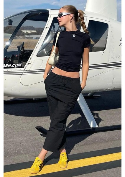 Bisiklet Yaka Basic Kısa Kollu Esnek Body