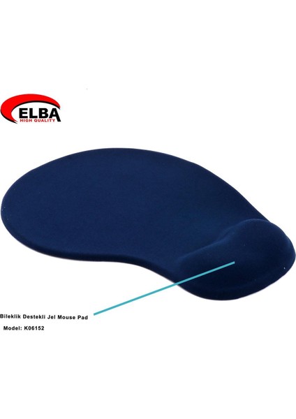 K06152 Bileklikli Jel Mouse Pad Mavi