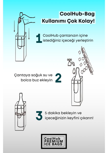 Ice Bag Taşınabilir Şişe/kutu/şarap Soğutucu Buz Çantası