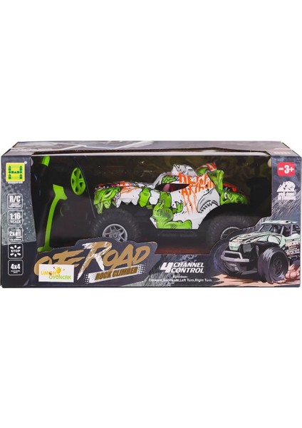 SH091-503B Kumandalı Şarjlı Off Road Canavar Rock Climber 4x4 -Limon Oyuncak
