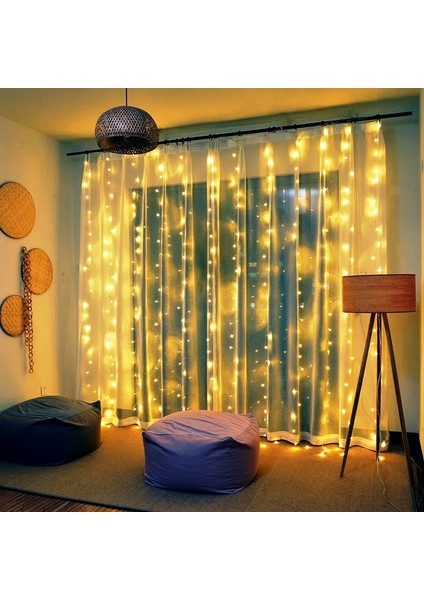 Vıp Curtaın Lamp IP64 10 Dallı 2.60X2 Metre Dış Mekan Salkım LED Işık Gün Işığı Dökme LED Kumandalı fiyatları