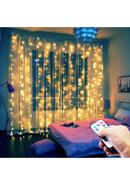 Vıp Curtaın Lamp IP64 10 Dallı 2.60X2 Metre Dış Mekan Salkım LED Işık Gün Işığı Dökme LED Kumandalı modelleri