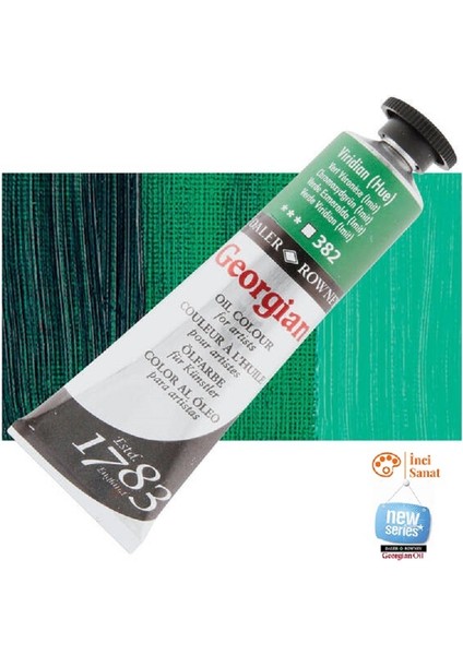 Georgian N:382 Viridian (Hue) Yağlı Boya 38ML Profesyonel Yeni Paket