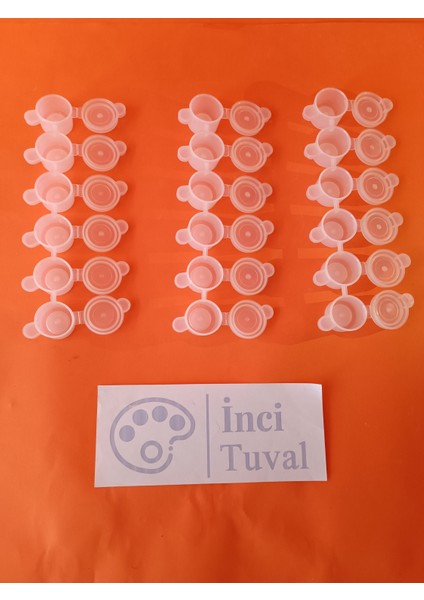 3 Adet 6lı Büyük Ebat 5ml Boya Saklama Kabı Yağlı Akrilik Boya Malzemesi