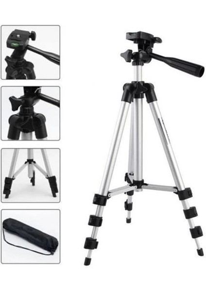 Heyf® Taşıma Çantalı 130 cm Profesyonel Alüminyum Kamera Tripodu