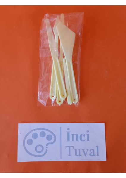 Plastik Spatül 5 Li Set Resim ve Heykel Plastik Spatula Esnek Plastik Palet Bıçağı 1 Paket