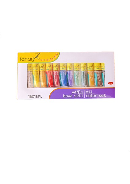 Yağlı Boya 12 Renk 12 ml Tüp Set Academy Seri Sanatsal Boya Güncel Paket (Yeni Tarihli Üretim)