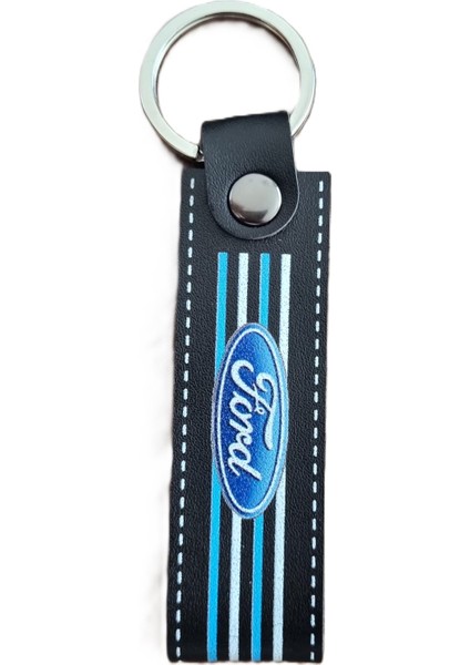 Ford Logolu Siyah Deri Anahtarlık