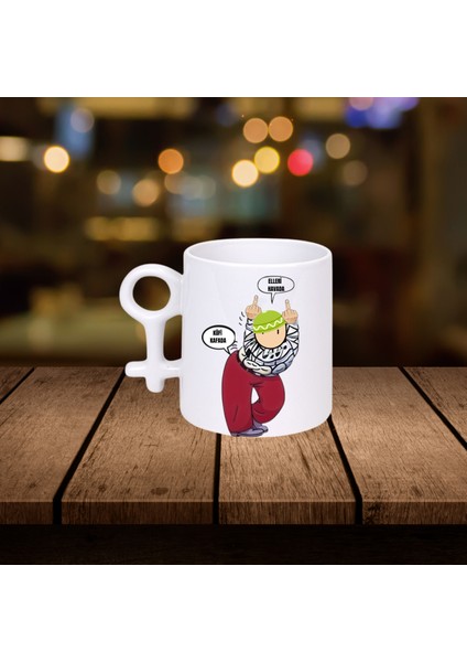 Kufi Kafada Kadın Sembollü Bardak
