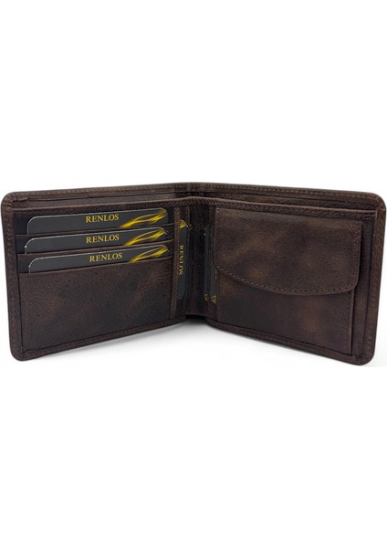 Klasik Kahverengi Deri Cüzdan Kartlıklı fiyatları