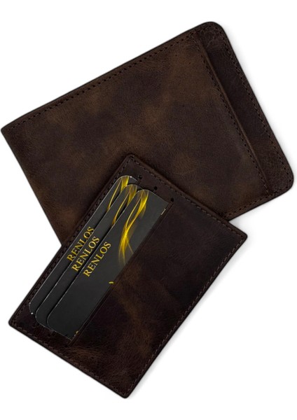 Klasik Kahverengi Deri Cüzdan Kartlıklı modelleri