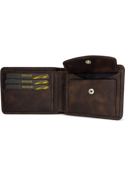 Klasik Kahverengi Deri Cüzdan Kartlıklı indirimleri