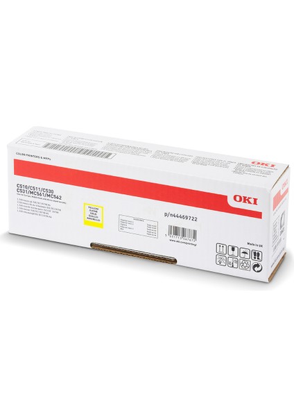 Okı 46508709 TONER-Y-C332/MC363-3K Sarı Toner / C332 MC363 / 3000 Sayfa modelleri