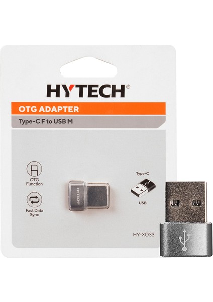 Type-C Dişi To USB Erkek Metal Gövdeli Otg Çevirici, Hytech HY-XO33, fiyatları