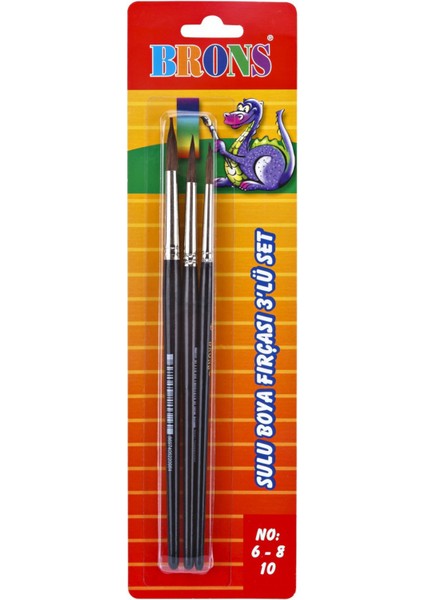 Sulu Boya Fırçası (6-8-10 Numara)