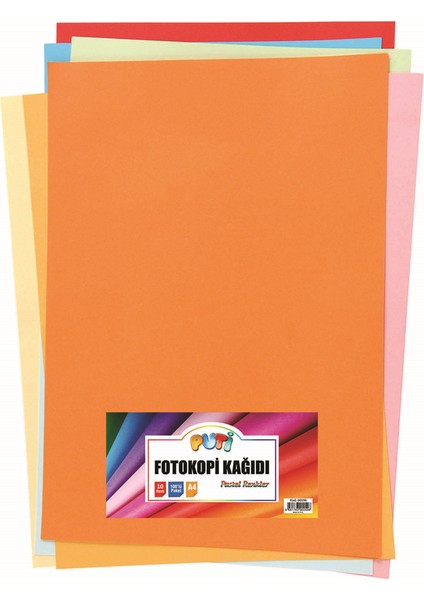 Renkli Fotokopi Kağıdı 100 Lü 10 Karışık Renk
