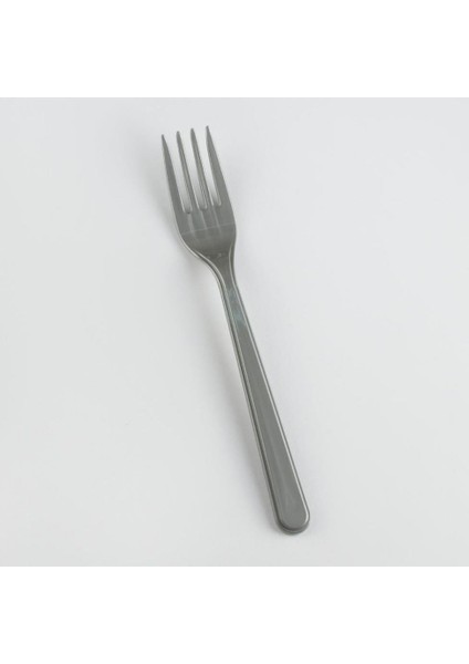 Plastik Gri Renkli Lü x Parti Doğum Günü Çatal - 18 cm . - 25 Adetlik 10 Paket fiyatları