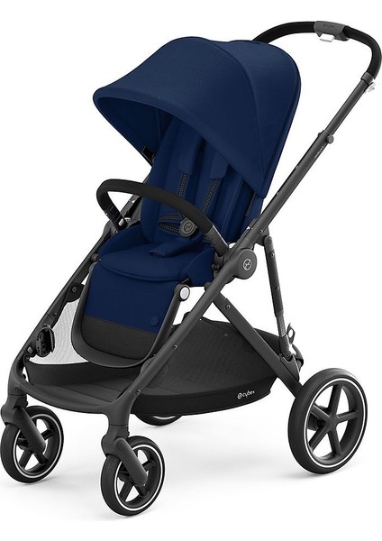 Gazelle S (Black Şasi) Ikiz Bebek Arabası (Navy Blue)