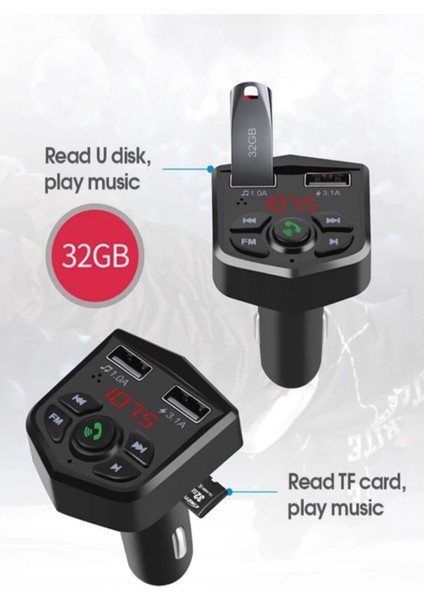 B1 Fm Mp3 Bluetooth 5.0 Araç Kit