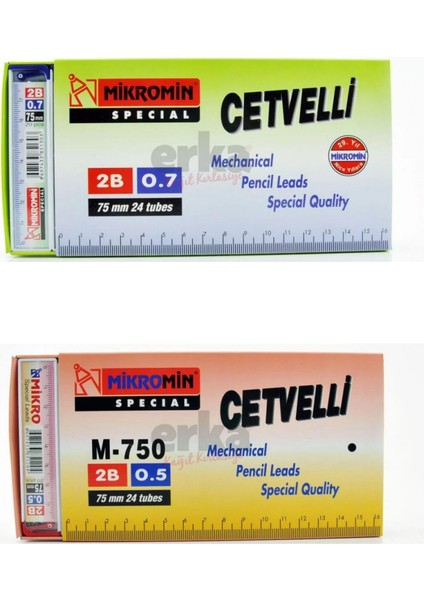 2'li 0.7 ve 0.5 24LÜ Mikro Cetvelli Uç