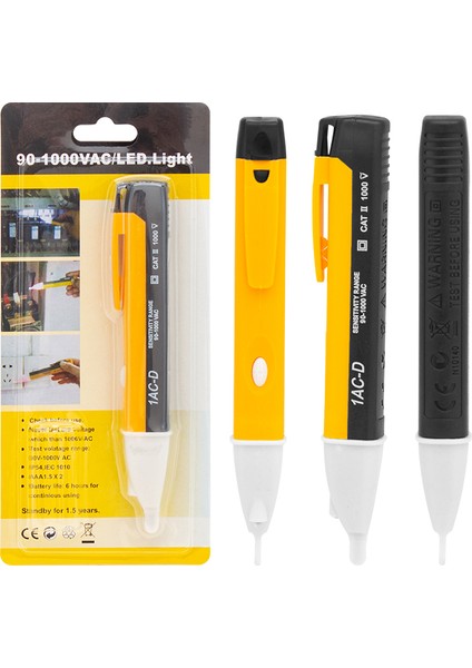 Temassız Faz Kontrol Kalemi 90V-1000V Ac Voltaj Tester Gerilim Tester