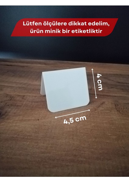 Silinebilir PVC Beyaz Etiket Ayaklı Vitrin Etiketi Raf Etiketi Dekoratif Etiket isimlik Yaz Sil Portatif Şık Etiket Seti Arkaya Yatık Açılı Etiket Çift Yönlü Çatı Etiket