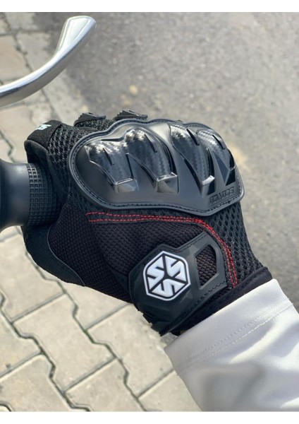 MC151 Yazlık Korumalı Motosiklet Eldiveni Siyah modelleri